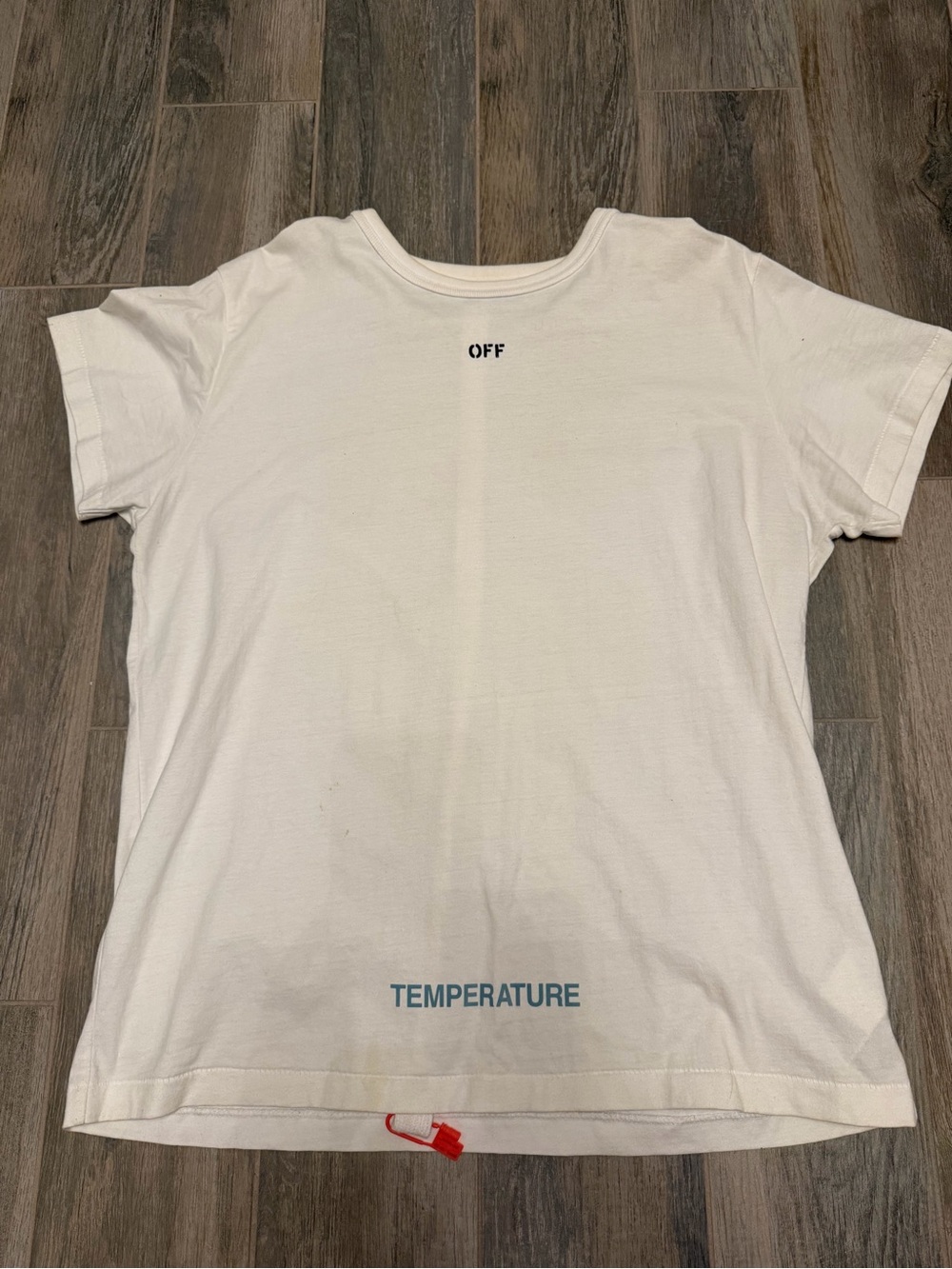 OFF-WHITE White 'Temperature' Graphic Tee